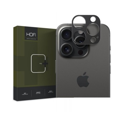 Protectie Camera Din Otel Hofi Alucam Pro Compatibila Cu iPhone 15 Pro / 15 Pro Max, Negru